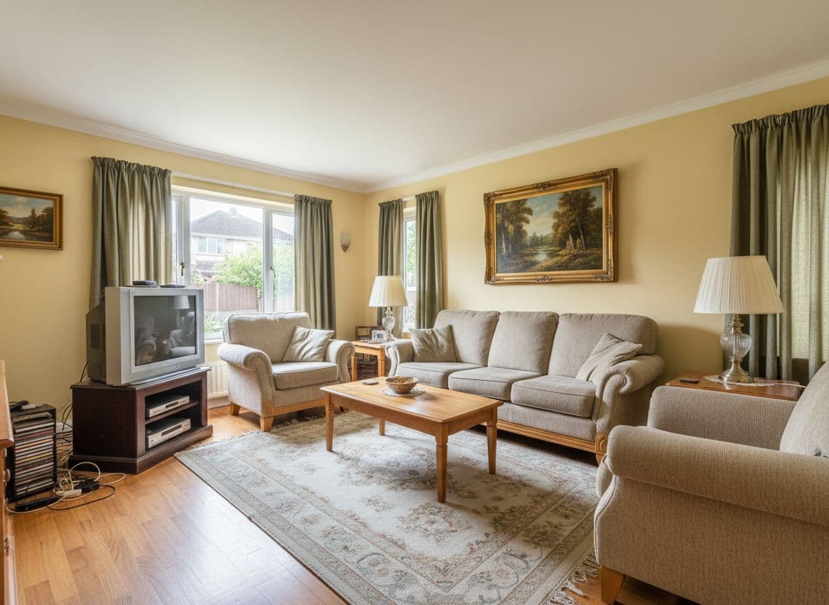 Before photo for AI interior design living room planning